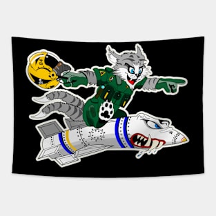 F-14 Tomcat - AIM-54 Phoenix Gotcha... BABY! - WB Clean Style Tapestry