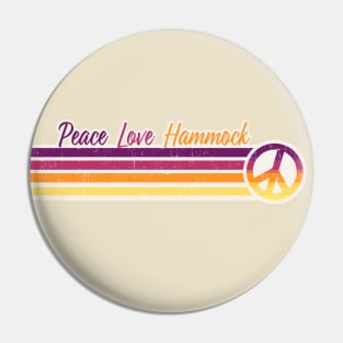 Peace Love Hammock - Sunrise Retro Stripes Pin