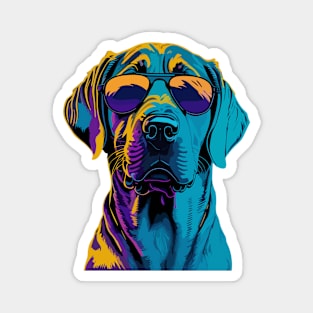 Neon Labrador Retrievers with Sunglasses Magnet