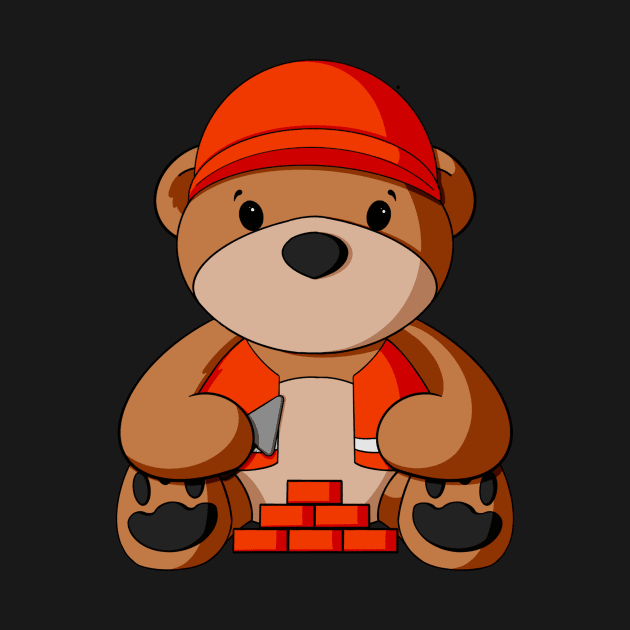 Bricklayer Teddy Bear by Alisha Ober Designs