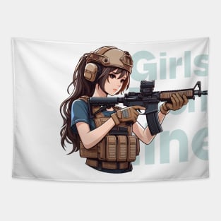 Girls' Frontline Tactical Chic Tee: Where Strength Meets Style Tapestry