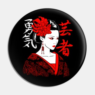 Japanese Geisha Kanji Pin