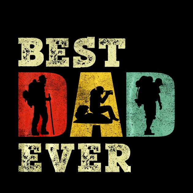 Best Hiking Dad Ever Shirt Vintage for Dad Father Gift by Jipan