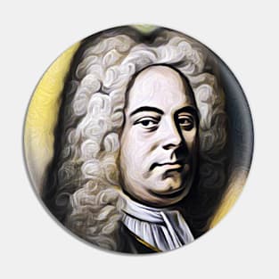 George Frideric Handel Yellow Portrait | George Frideric Handel Artwork 7 Pin