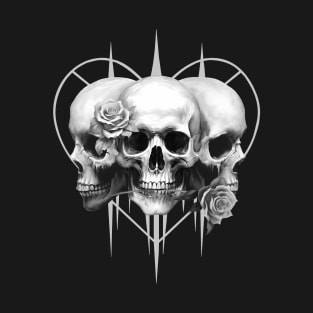 Skulls and heart T-Shirt