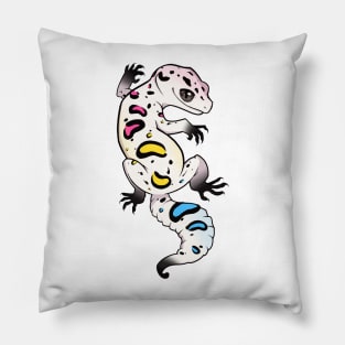 Pansexual Pride Leopard Gecko Pillow