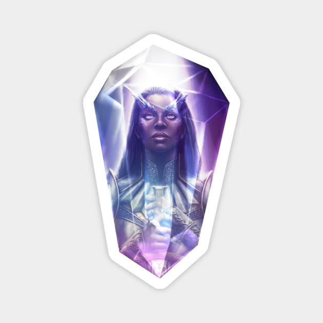 Crystal Paladin Magnet by Art of Ariel Burgess