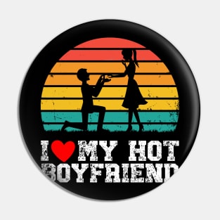 Vintage I Like My Hot Boyfriend I Heart My Boyfriend Pin