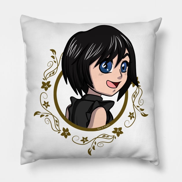 Xion Badge Pillow by SalwaSAlQattan