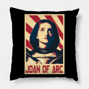 Joan Of Arc Jeanne D'Arc Retro Propaganda Pillow
