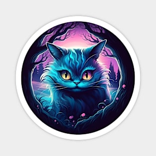 Cheshire Cat Alice in Wonderland Magic forest Magnet