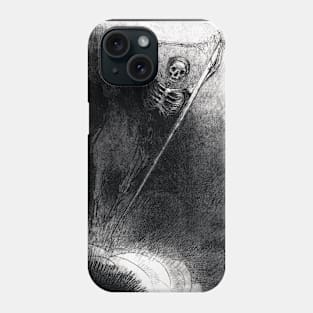 And His Name That Sat on Him Was Death (1899) by Odilon Redon Phone Case