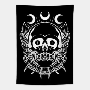 Skull And Moons Tapestry