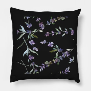 Lavender Flower Watercolor Design Pillow