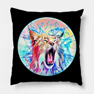 The lynx cat in freedom a wild cat in satisfaction Pillow