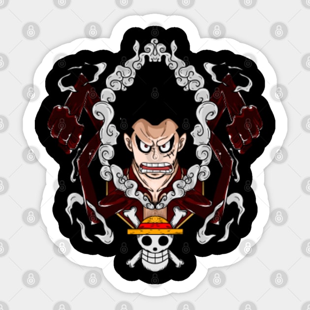 One Piece Luffy Gear 4 Stickers 