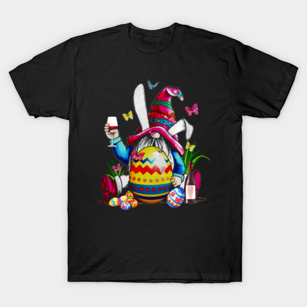 Bunny's wine gnome easter day - Easter Day - T-Shirt