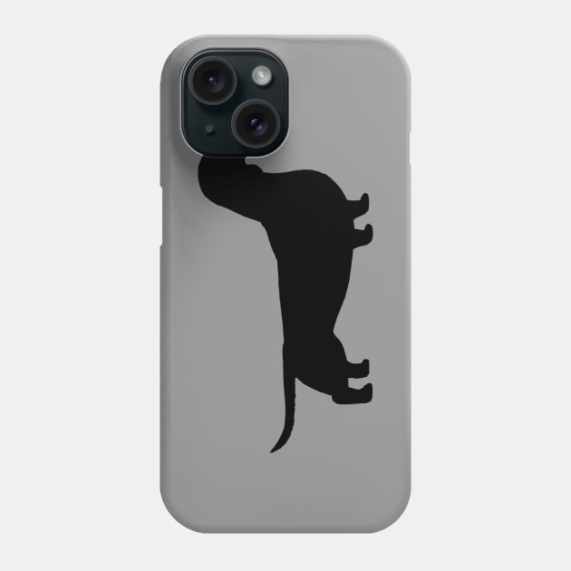 Wire Haired Dachshund Silhouette Phone Case by Coffee Squirrel