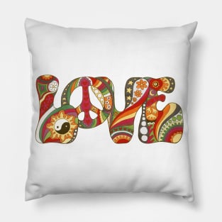 Vintage Psychedelic Love Pillow