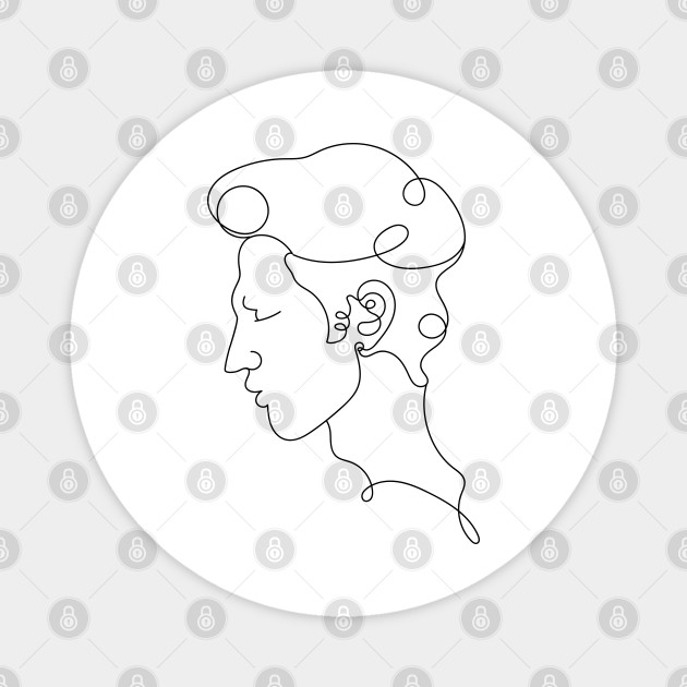 Human Line Outline Face Outline Magnet Teepublic Au