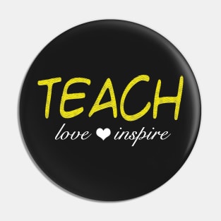 Teach Love Inspire Leopard Pin