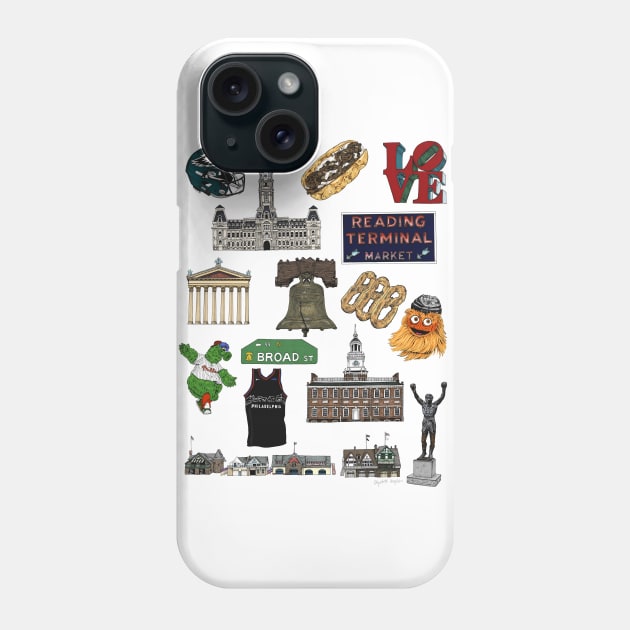 Philly Flash Sheet Phone Case by Elizabeth Weglein Art