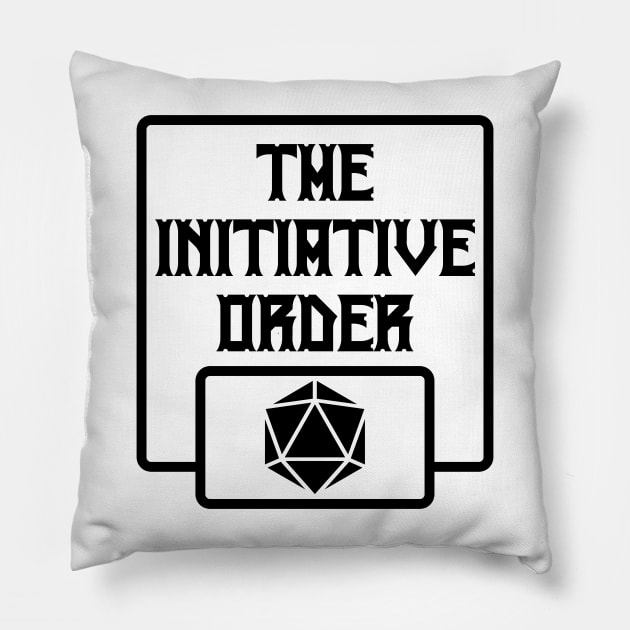 TIO Black Logo Pillow by The Initiative Order