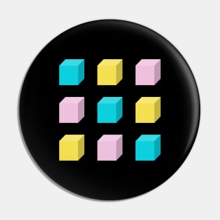 Cubes of Three Colors Pin