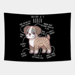 Boxer Dog Brindle Anatomy Tapestry