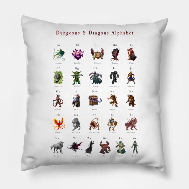 Monster Alphabet Pillow by ClarkStreetPress