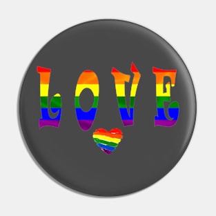 Rainbow Love with Rainbow Heart Pin