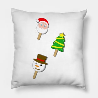 Christmas bubble gum eye ice cream on blue Pillow