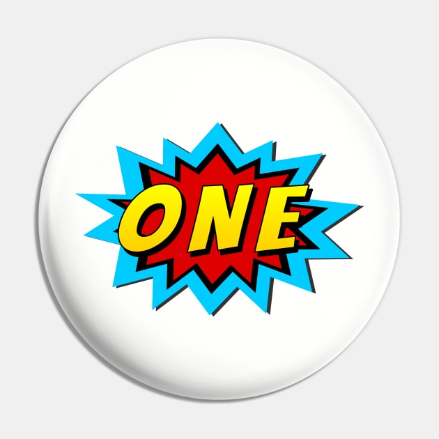 One Super Hero Birthday Pin by victorstore