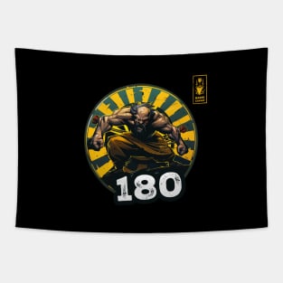 Darts 180 Onehundredandeigthy Yellow Game Champ Tapestry