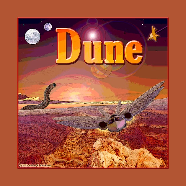 Dune: Worm & Thopter by JEAndersonArt