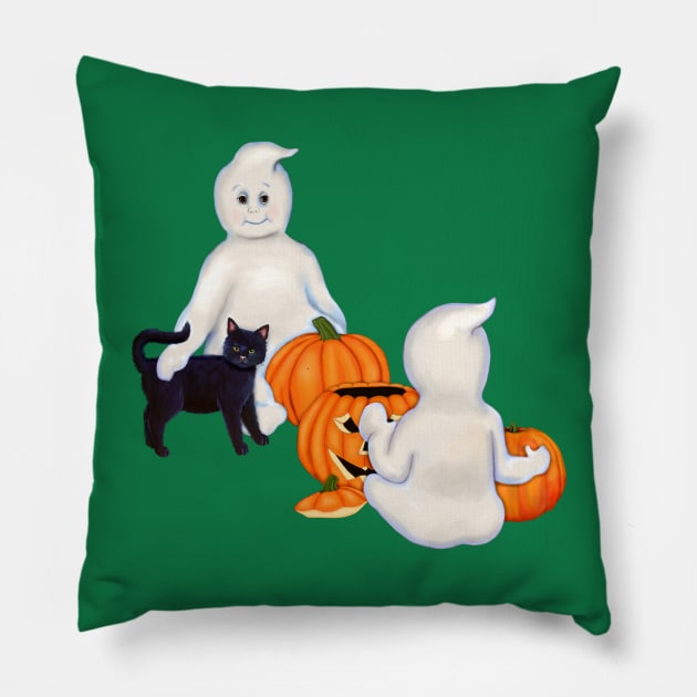 Halloween Friends Pillow by SpiceTree