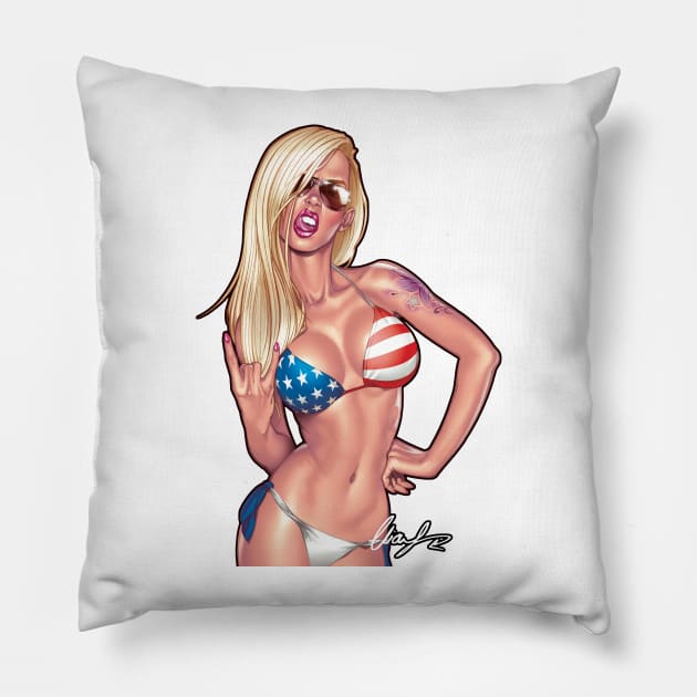 USA you Rock! Pillow by Eliaschatzoudis