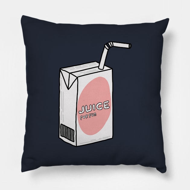 juice for fun Pillow by me and dinosaur