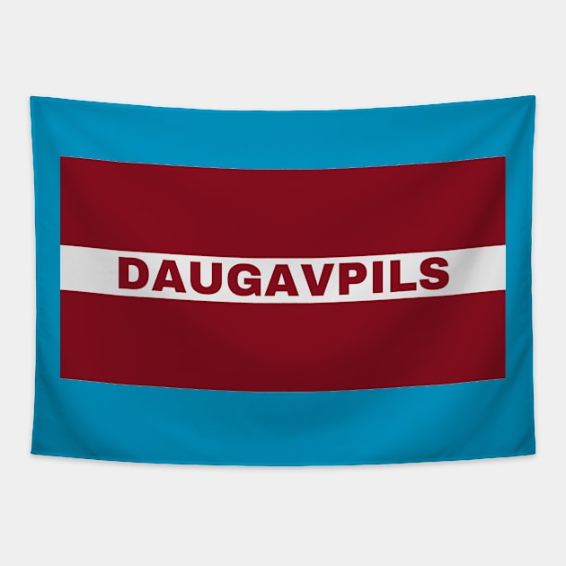 Daugavpils City in Latvian Flag Tapestry by aybe7elf