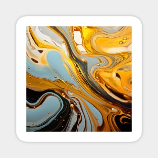 Amber Waves Fluid Abstract Magnet