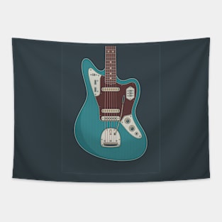 Ocean Turquoise Jag Guitar Tapestry