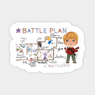 Kevin Home Alone Battle Plan Movie - Christmas Movie Friends Magnet