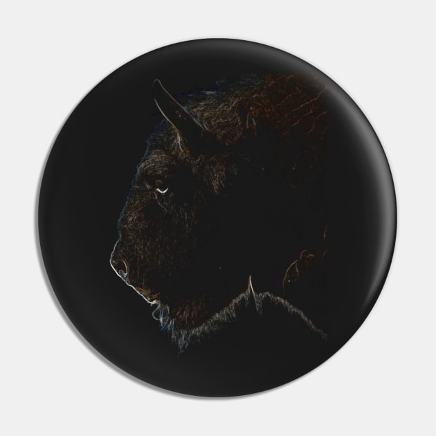 american bison Pin by hottehue