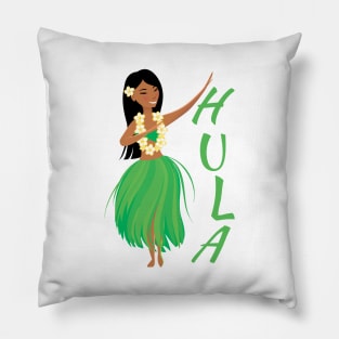 Hawaiian hula dancing girl. Pillow