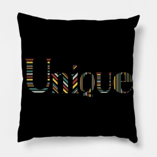 Unique Word Colorful Stripes Pillow