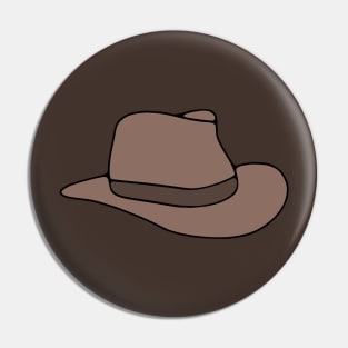 Brown Fedora Hat Pin