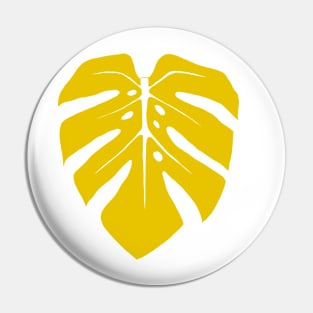 Mustard Yellow Monstera Leaf Pin