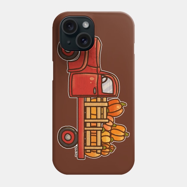 Pickup A Pumpkin! (Red Version) Phone Case by Jan Grackle