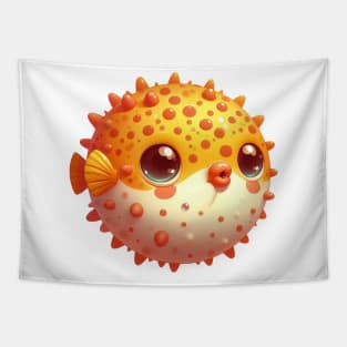 Cute Puffer Fish Tapestry