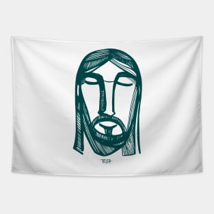 Jesus Christ Face illustration Tapestry